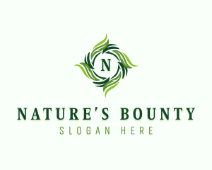 Natural Herbal Vegan logo design