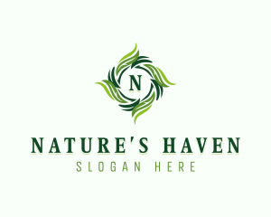 Natural Herbal Vegan logo design