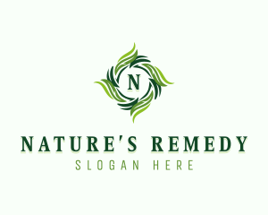 Natural Herbal Vegan logo design