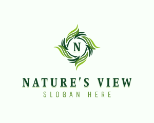 Natural Herbal Vegan logo design