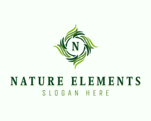 Natural Herbal Vegan logo design