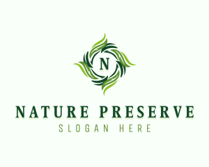 Natural Herbal Vegan logo design