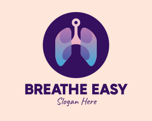 Respiratory Lung Organ Tech logo design