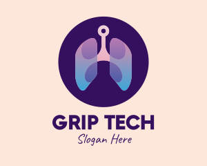 Respiratory Lung Organ Tech logo design