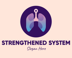 Respiratory Lung Organ Tech logo design