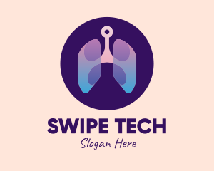 Respiratory Lung Organ Tech logo design