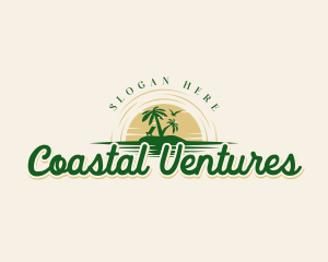 Sunset Beach Resort logo design