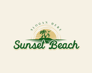 Sunset Beach Resort logo design