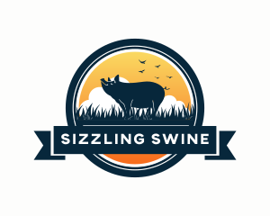 Pig Farm Field logo design