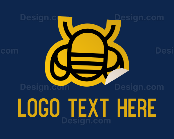 Geometric Bee Sticker Logo