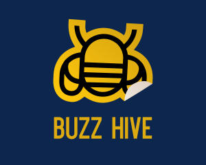 Geometric Bee Sticker logo