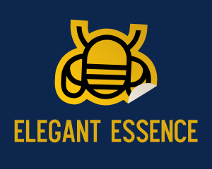 Geometric Bee Sticker logo design