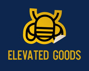 Geometric Bee Sticker logo design