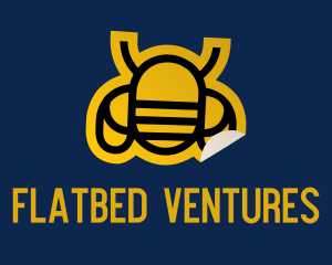 Geometric Bee Sticker logo design