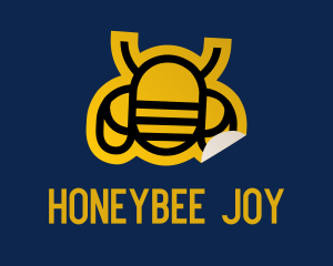 Geometric Bee Sticker logo