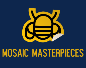 Geometric Bee Sticker logo design