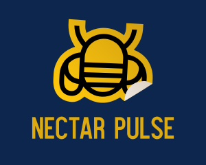 Geometric Bee Sticker logo
