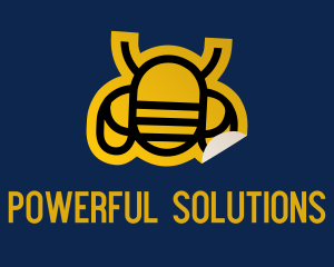 Geometric Bee Sticker logo design