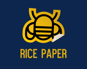 Geometric Bee Sticker logo design