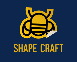 Geometric Bee Sticker logo