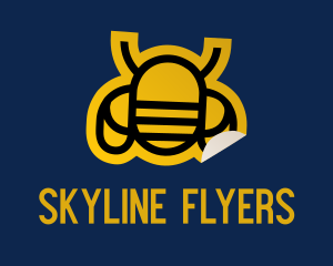 Geometric Bee Sticker logo design