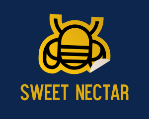 Geometric Bee Sticker logo