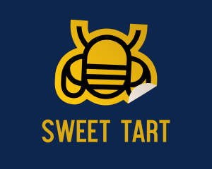 Geometric Bee Sticker logo design