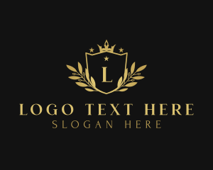 Elegant Wreath Crown logo