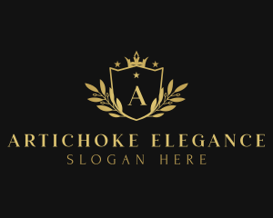 Elegant Wreath Crown logo design