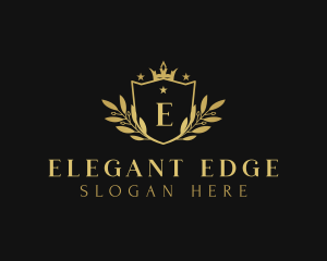 Elegant Wreath Crown logo design