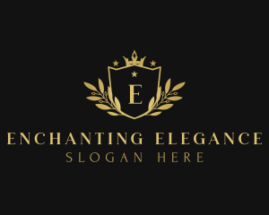 Elegant Wreath Crown logo design