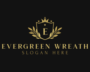 Elegant Wreath Crown logo design