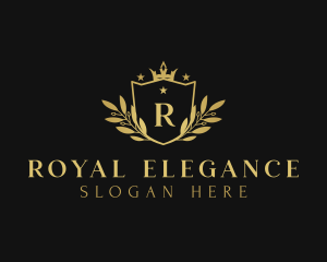 Elegant Wreath Crown logo design