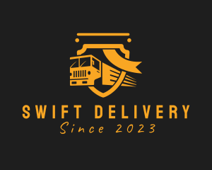 Truck Delivery Logistics logo design