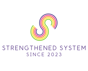 Rainbow Letter S  logo design