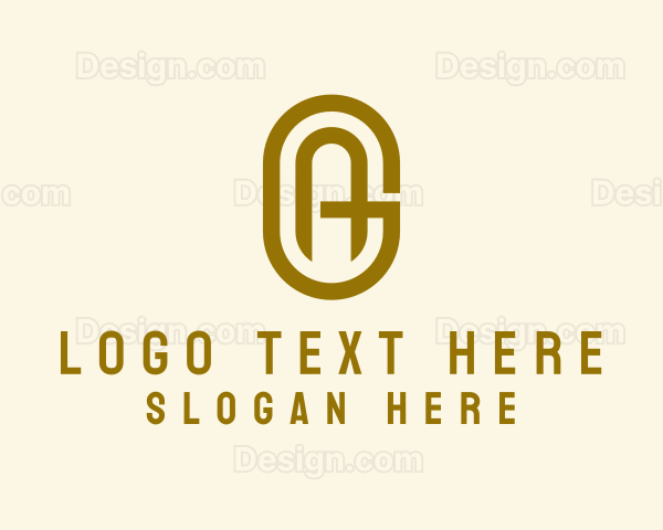 Premium Minimalist Outline Letter GA Logo