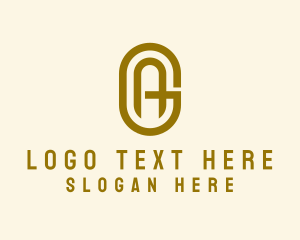 Premium Minimalist Outline Letter GA logo