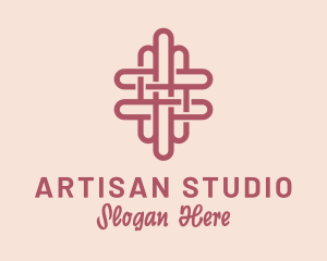 Knitting Pattern Fabric logo design