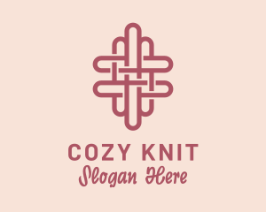Knitting Pattern Fabric logo design