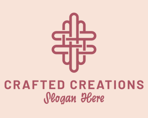 Knitting Pattern Fabric logo design