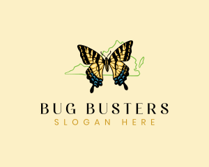 Butterfly Animal Virginia logo design