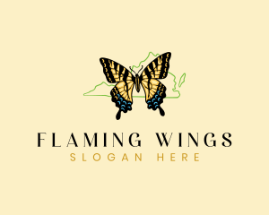 Butterfly Animal Virginia logo design