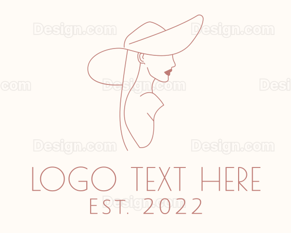 Woman Fashion Hat Logo