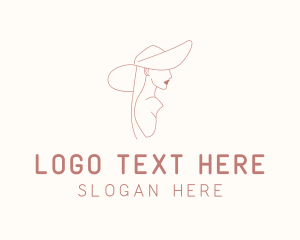 Woman Fashion Hat Logo
