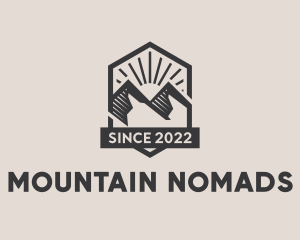 Outdoor Mountain Hiking  logo design