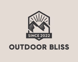 Outdoor Mountain Hiking  logo design