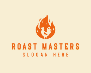 Roasting Chicken BBQ logo