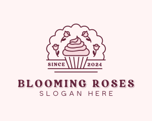 Rose Bakery Cupcake logo design