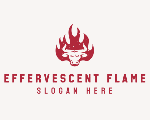 Bull Flame Steakhouse logo design