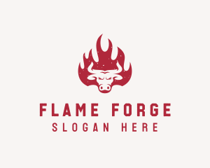 Bull Flame Steakhouse logo design